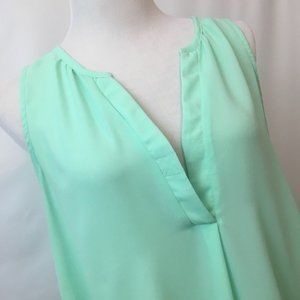 Lush Mint green sleeveless blouse sz L
